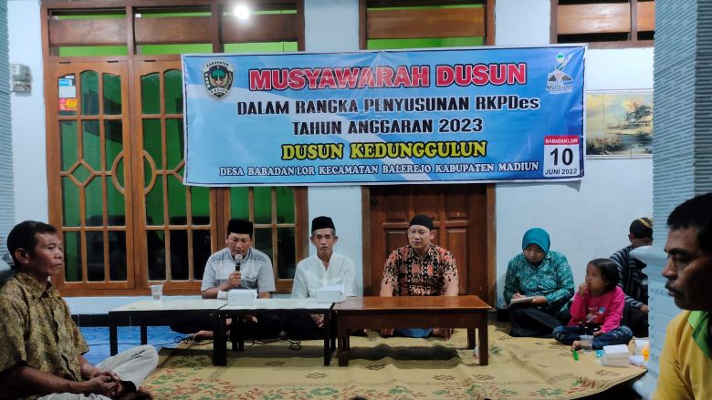 Musdus RKPDes Tahun Anggaran 2023 Dusun Kedunggulun (Dusun 01) Desa Babadan Lor 